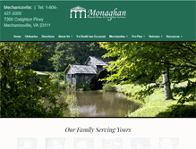 Tablet Screenshot of monaghanfunerals.com